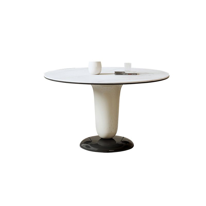 Contemporary Kitchen Dinner Table Round Pedestal Dining Table