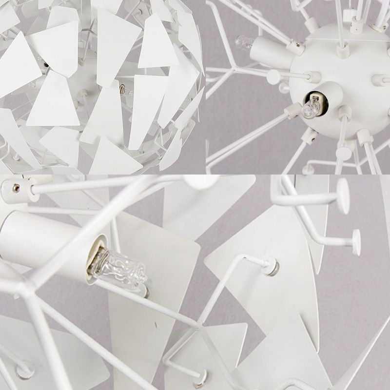 Modernismo a forma di fiore lampadario luce a sospensione in metallo 12 luci appesi luce soffitto in bianco