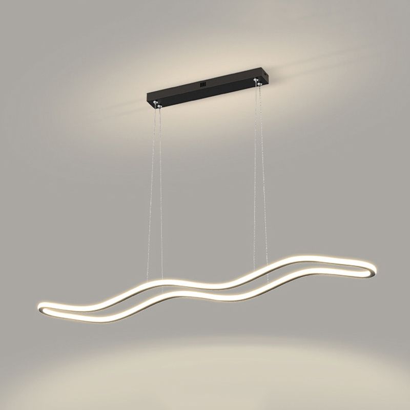 Linear Island Lights Contemporary Metal 1 Light Pendant Light Kit