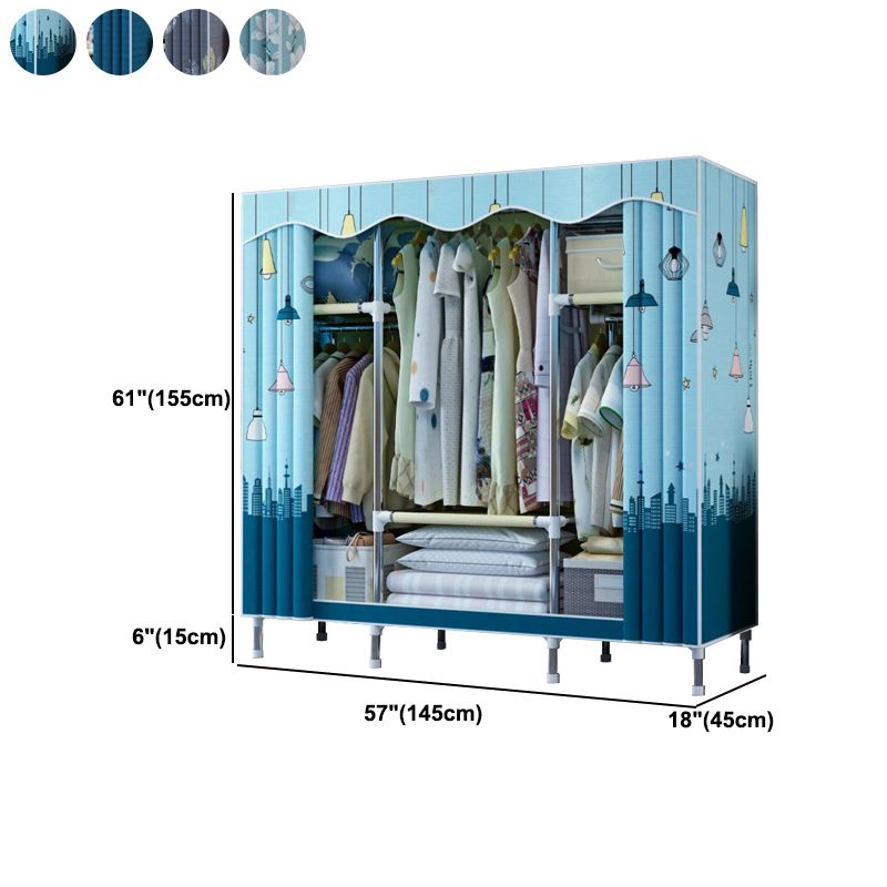 Modern Style Bedroom Wardrobe Armoire Metal Wardrobe Closet with Legs