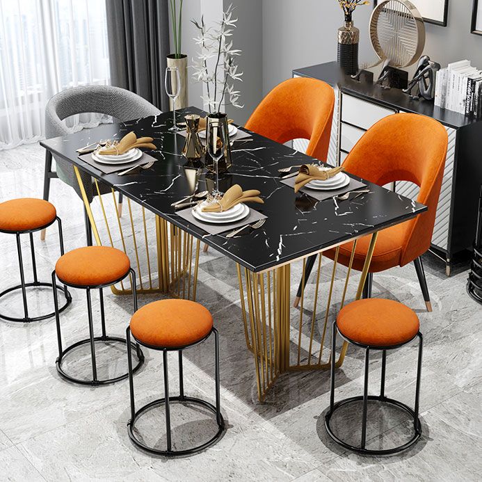 Modern Ottoman Velvet Upholstered Tear Resistant Round Ottoman with Chair Legs