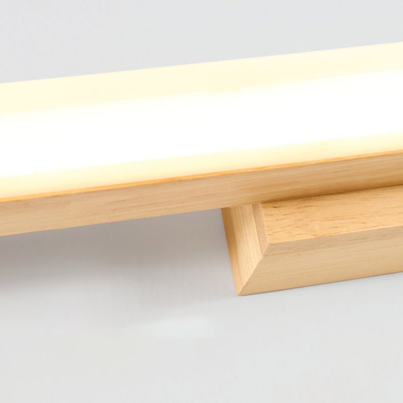 1 luz de pared lineal de luz iluminación de pared de madera de estilo moderno para baño de ducha