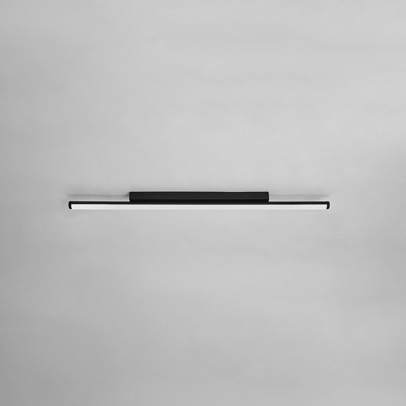 Acrylic Black LED Ceiling Light in Modern Minimalist Style Aluminium Linear Flush Mount