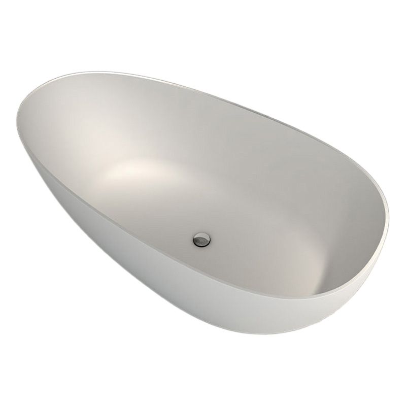 Freestanding Soaking Bathtub Antique Finish Oval Modern Bath