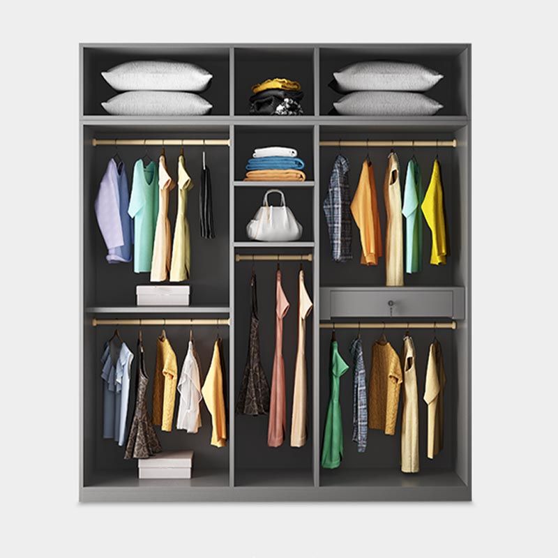Modern Wooden Wardrobe Soft Close Drawer Wardrobe Closet for Bedroom