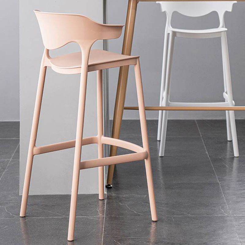Industrial Stackable Bar Height Stool Plastic Low Back Bar Stool for  Dining Room
