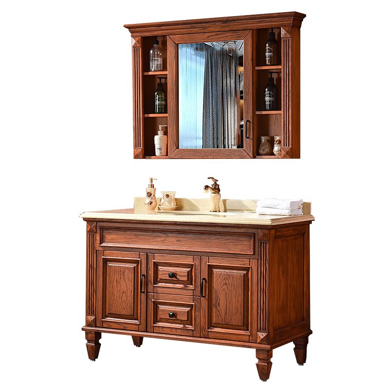 Traditional Freestanding Bathroom Vanity Solid Wood Bathroom Vanity Set for Bathroom