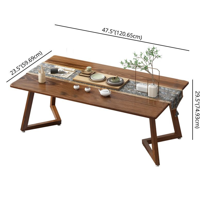 Modern MDF Rectangle Shape Dining Set Kitchen Standard Dining Set with Double Pedestal Base