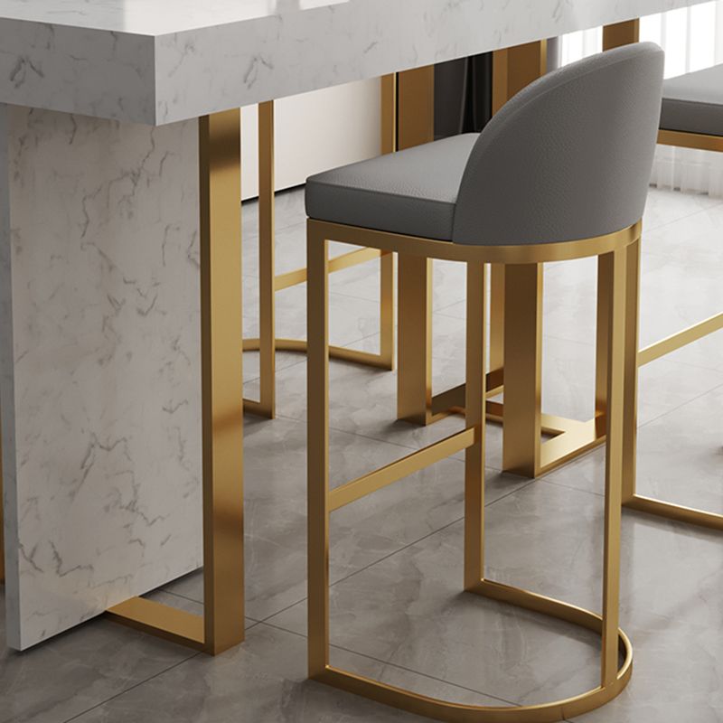 Modern Bar Table Set 1/2/5 Pcs Faux Marble Rectangular Bar Set for Indoor