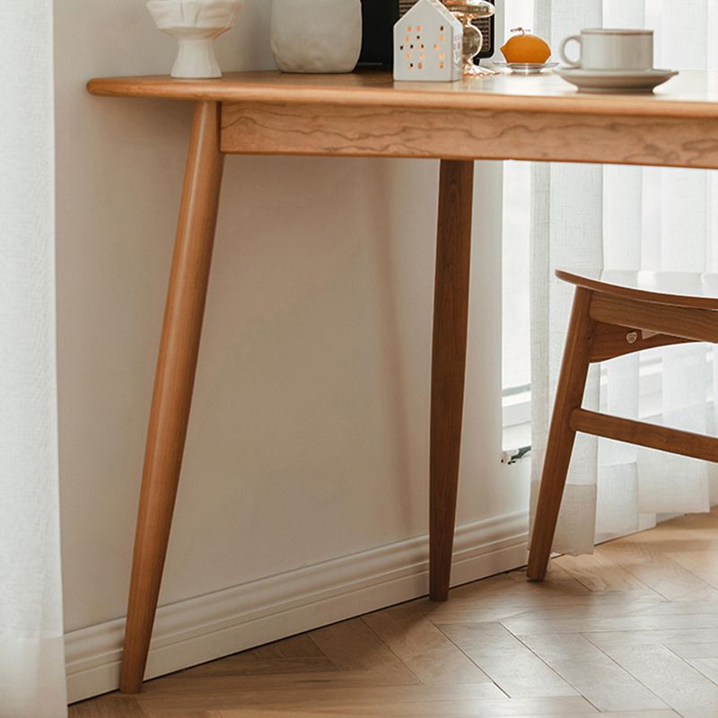 Mesa de comedor de madera maciza rectángulo Mesa interior de cocina moderna con 4 patas