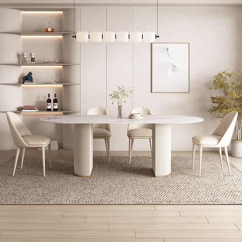 1/4/5/7 Pcs Dining Table Furniture Sintered Stone Dining Table Set