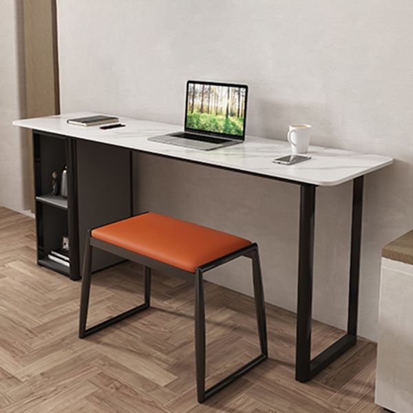 Metal and Slate Rectangular Table, Gorgeous Style Home Minimalist Balcony Bar Table