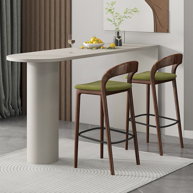 Solid Wood Counter Stool Modern Style Armless Stool for Living Room