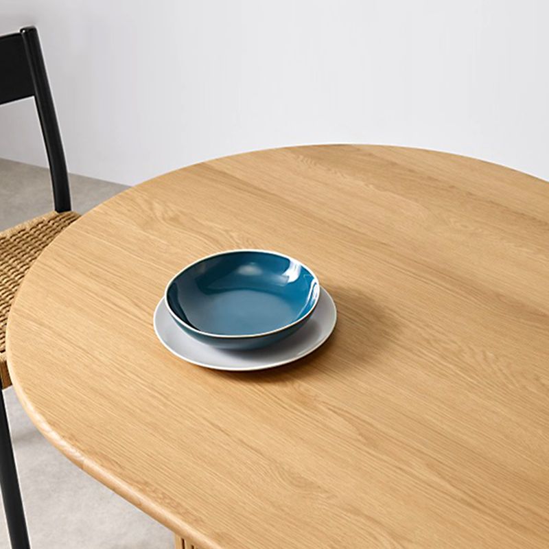 Table à manger ovale en bois massif, Table à Double guéridon simple pour salle à manger