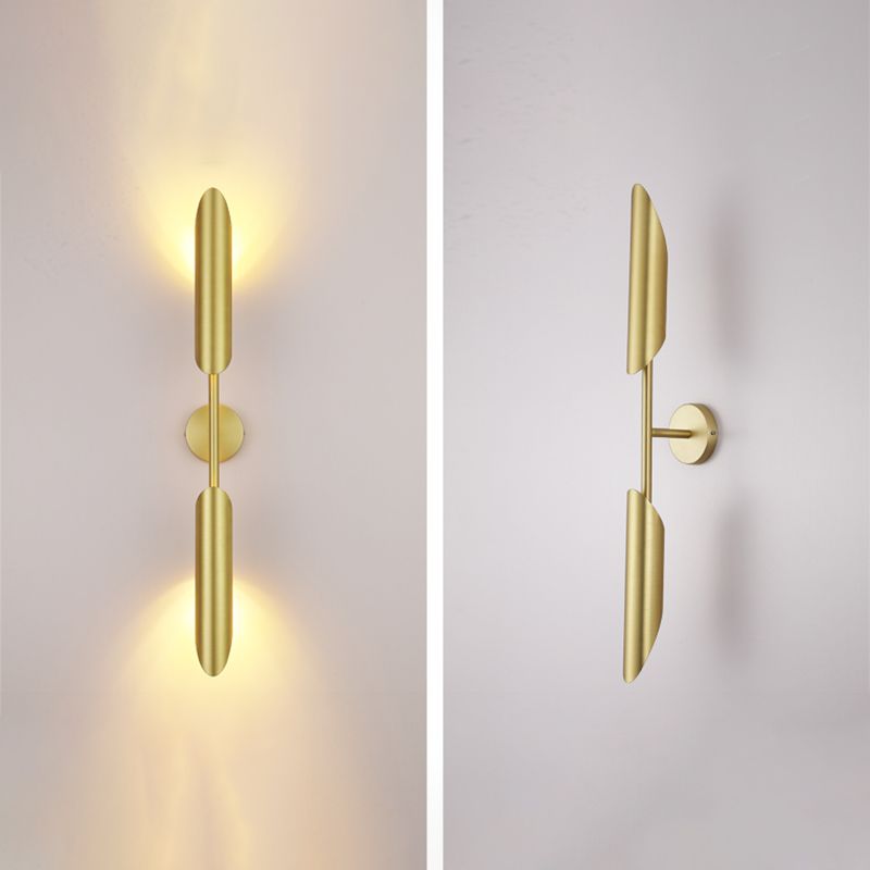 Iluminación de pared sombreada de metal Luz de pared minimalista de luz para sala de estar para sala de estar