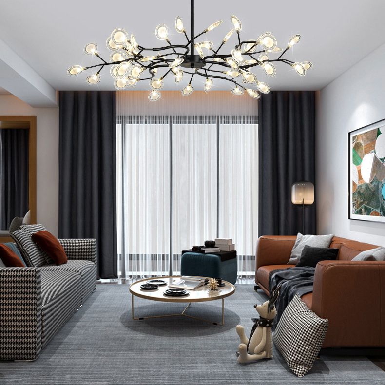 Multi-Light Firefly Decke Anhänger modernistischer Metallkronleuchter für Wohnzimmer