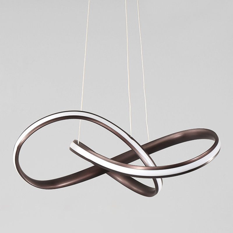 Modern Minimalist LED Pendant Light Aluminium Linear Hanging Lamp with Silicone Shade