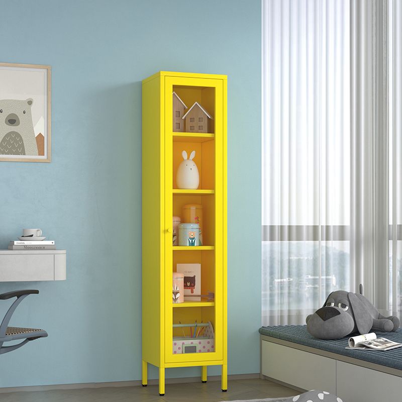 70.87"H Bookshelf Scandinavian Bookcase for Home Office with Door