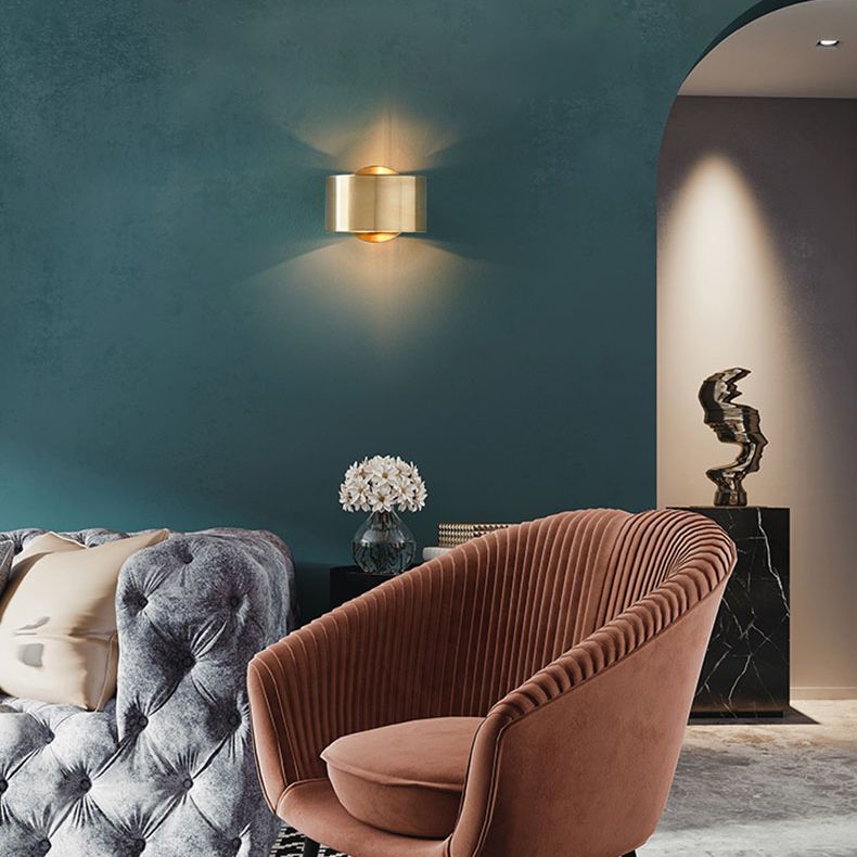 Lampada da parete con cerchio in metallo oro SCONCE DELLA LAMPO DI SCONCE PER LA SOGGIO