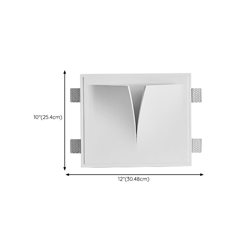 Contemporary Geometric Shape Wall Lamp Plaster Shade Wall Lighting for Living Room