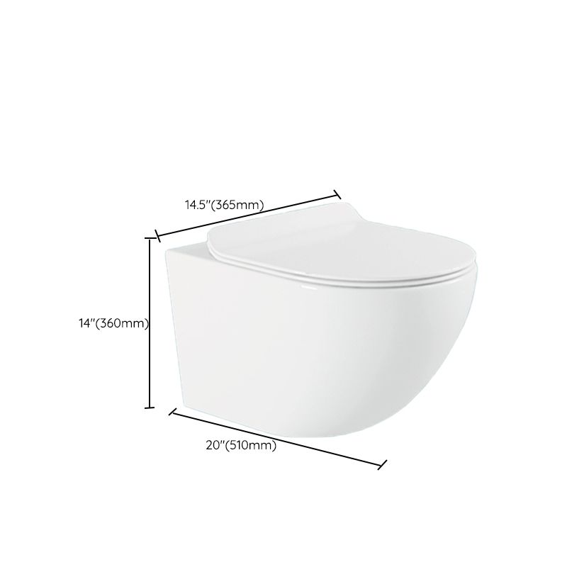 Contemporary Wall Hung Flush Toilet Ceramic Urine Toilet with Seat for Bathroom