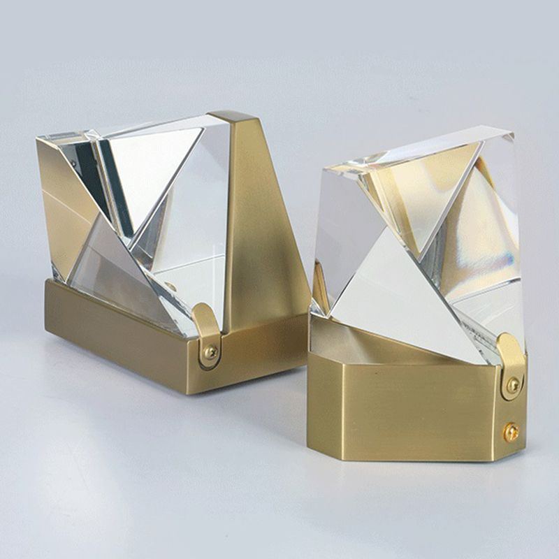 Modern Minimalist Geometric Wall Lighting Fixtures Crystal 1 Light Wall Sconces for Bedroom