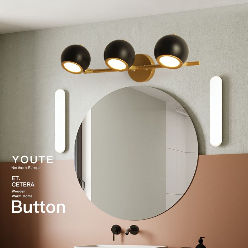 Globe Vanity Wall Sconce Nordic Minimalist Style Metal Vanity Lampe