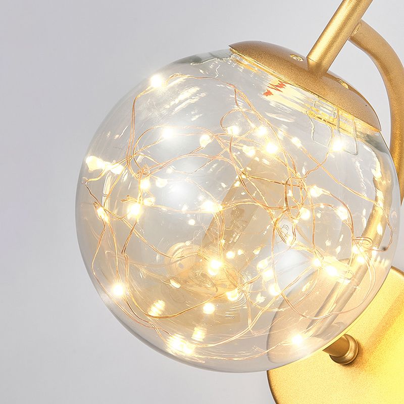 Nodric Style Creative Wall Lamp LED Glass Globe Wall Sconce for Aisle