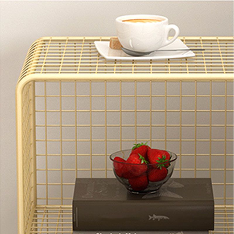 Modern Metal Bookshelf Standard Vertical Closed Back Bookcase in Burnish