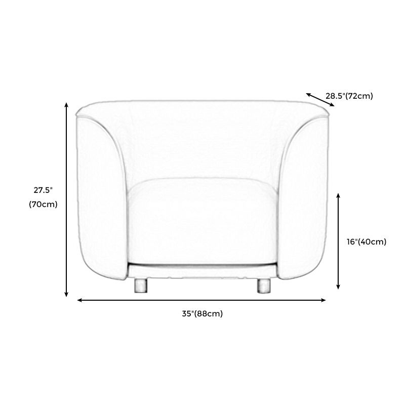 27.5"H Contemporary Solid Color Faux Leather Tuxedo Arm Sofa For Office Living Room