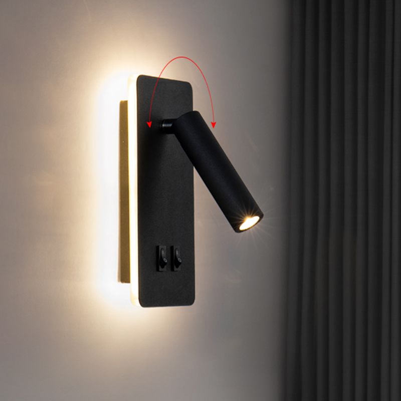 Aluminum Cylinderical Wall Lighting Fixtures Modern Minimalist Style 2 Lights Wall Light