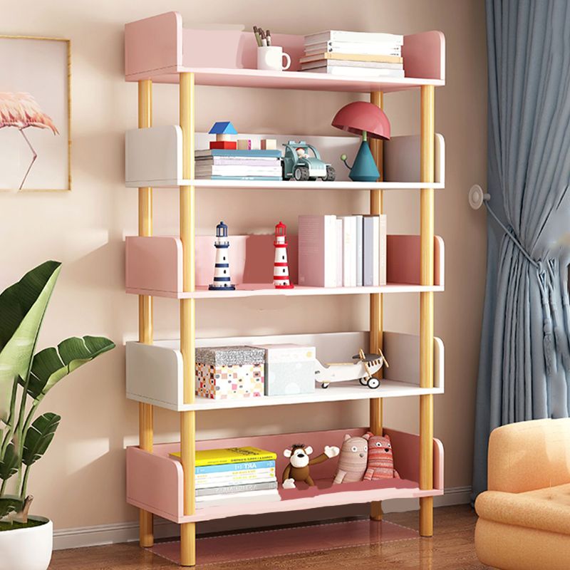 Contemporary Engineered Wood Book Shelf Vertical Open Bookcase