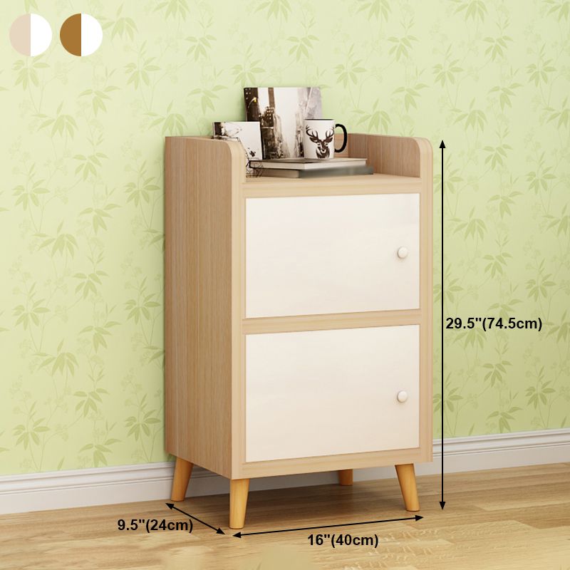 Contemporary Standard Bookcase Manufactured Wood Shelf with Doors for Home Office