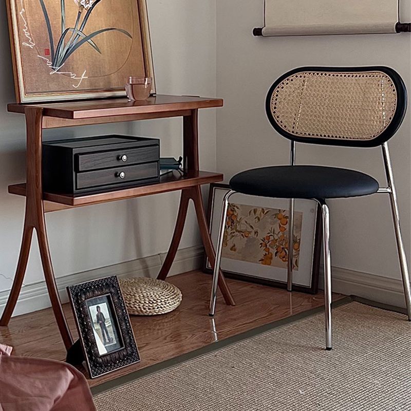 Modern Style Open Back Bookshelf Horizontal Bookcase with Shelves