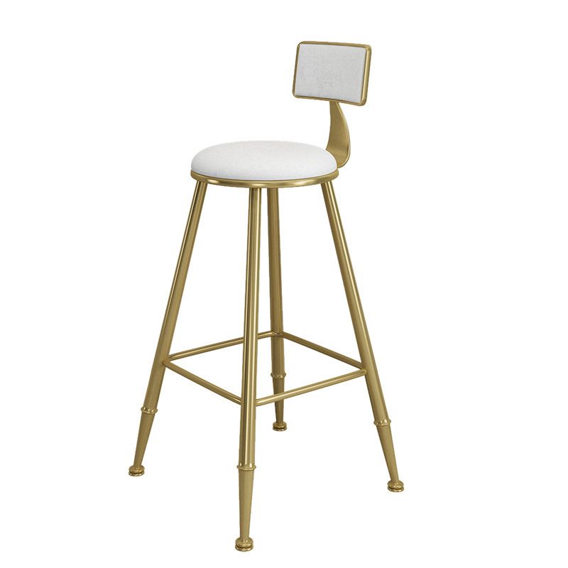 Contemporary Iron Counter Height Stools Armless Bar Stool with Black