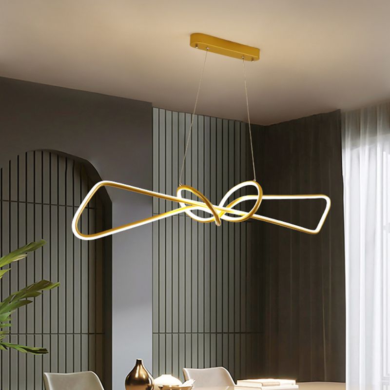 Moderner Stil Linearer Form Island Lichter Metal Island Beleuchtung für Esszimmer