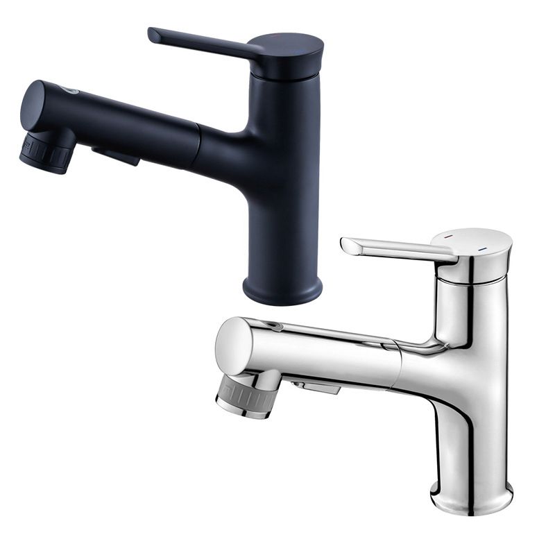 Contemporary Sink Faucet Pull-out Vessel Sink Faucet with Lever Handle