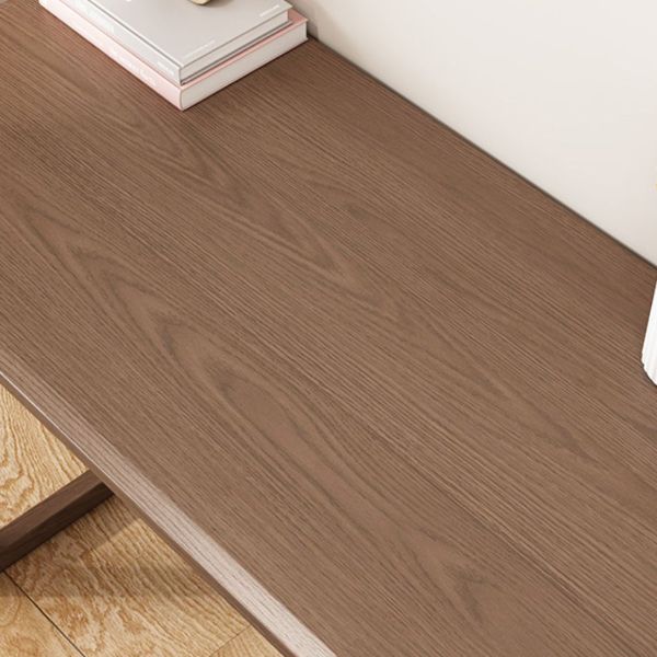 Solid Wood Computer Desk Home Foldable with Storage Shelves Student Desk