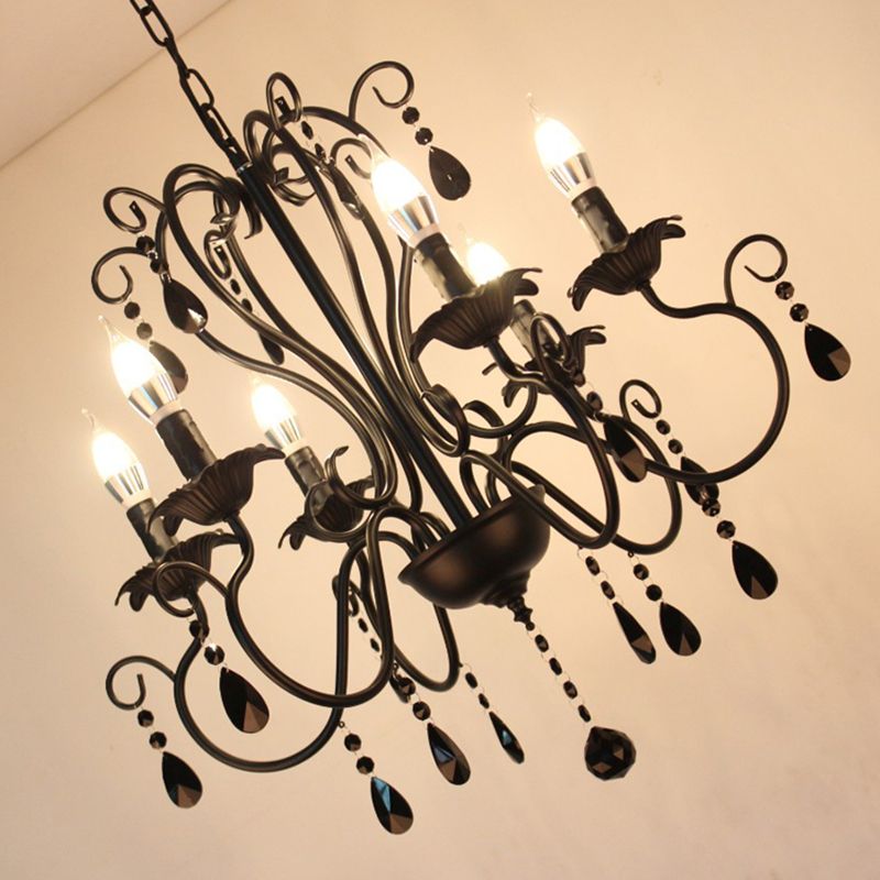 Traditional Hanging Pendant Lights Crystal Hanging Lamps for Living Room