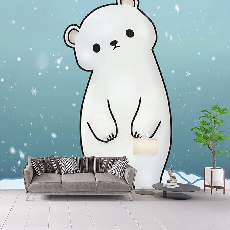 Friendly Mural Illustration Environment Wallpaper Cartoon Animals Bedroom Wall Mural