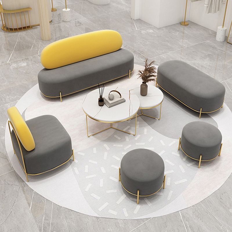 Contemporary Armless Sofa with Tight Back for Apartment Sofa
