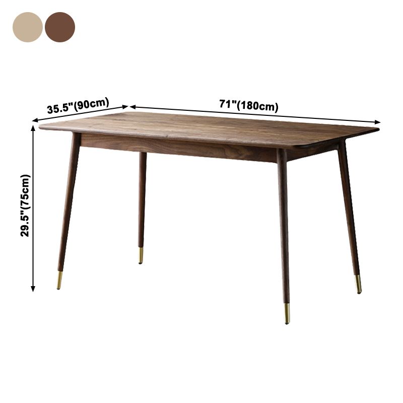 Mesa de comedor rectangular de lujo tradicional de madera maciza, mesa superior de madera para comedor