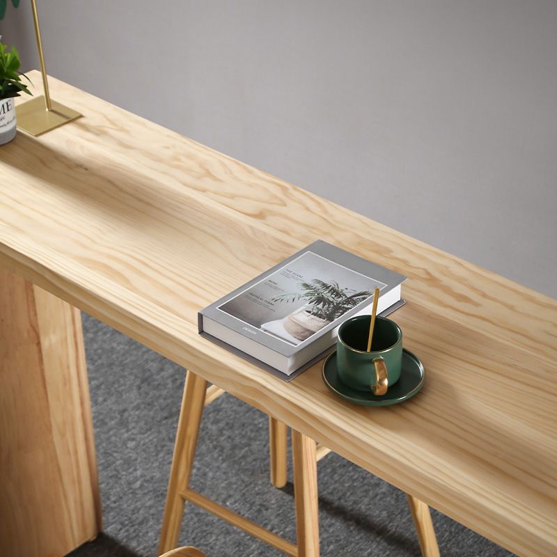 Full Natural Bar Table Set Contemporary 1/2/3 Pieces Rectangular Pub Table Set