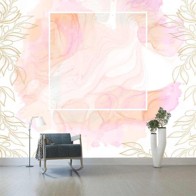 Illustration Stain Resistant Mural Plant Decorative Living Room Wall Mural