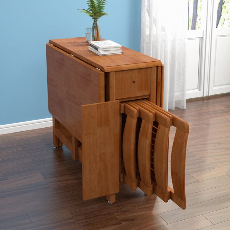 Modern Standard Height Solid Wood Dining Table Rectangle Dining Room Set For Home Use