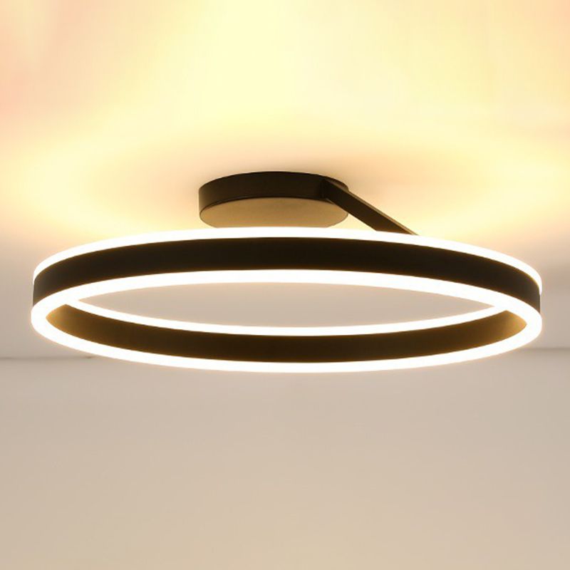 Iluminación de descarga Modernismo LED de metal Techo de montaje Flush Light para dormitorio