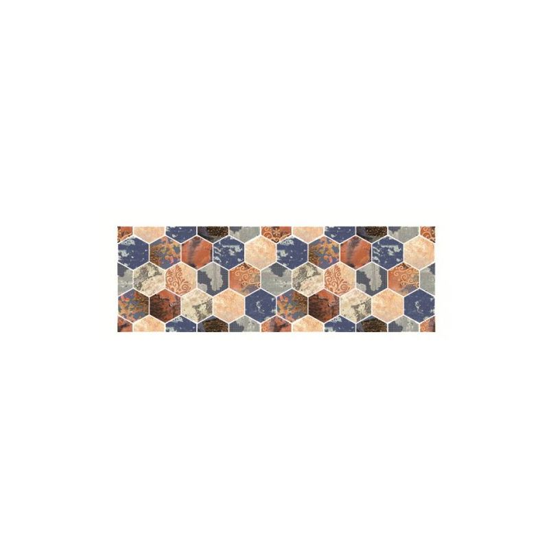Nostalgic Honeycomb Wallpaper Panel Brown Mosaic Tile Wall Art for Family Room, Stick On