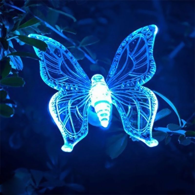 White Bird Shaped LED Lawn Lighting Decorative Plastic Solar Stake Light for Pathway