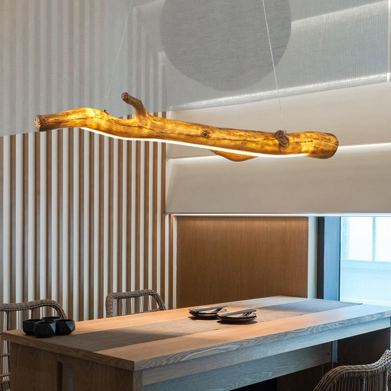Modern Resin Ceiling Light Branch Shape Island Light with Acrylic Shade for Living Room