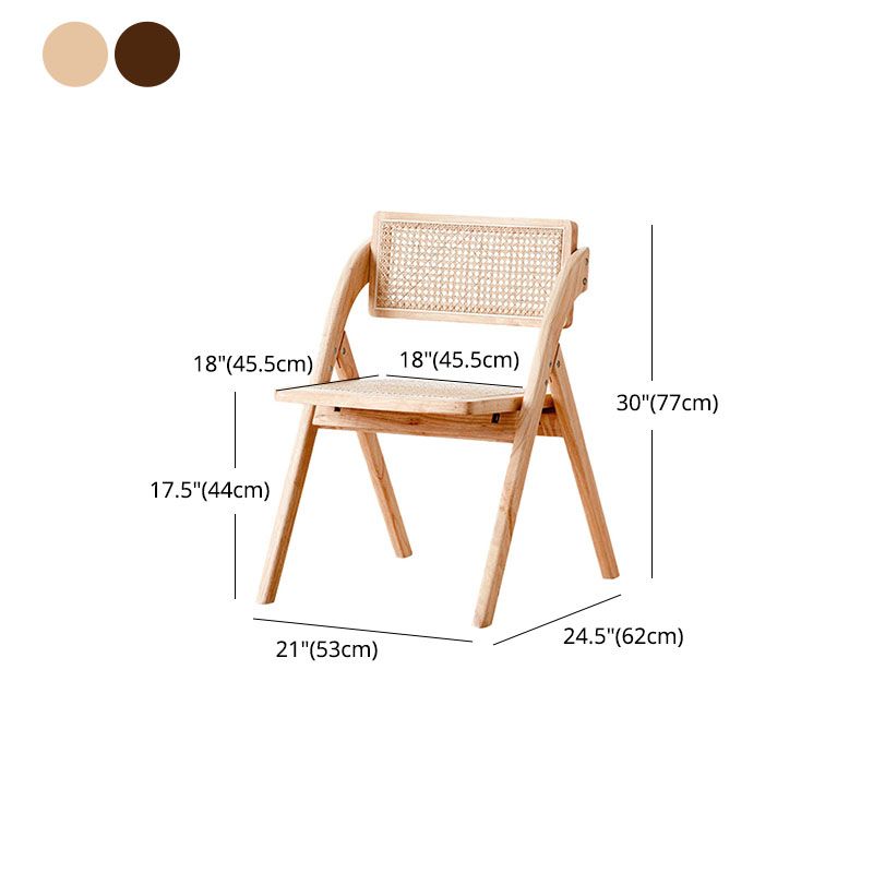 Contemporary Kitchen Chairs Dining Open Back Armless Side Chair with Wooden Legs